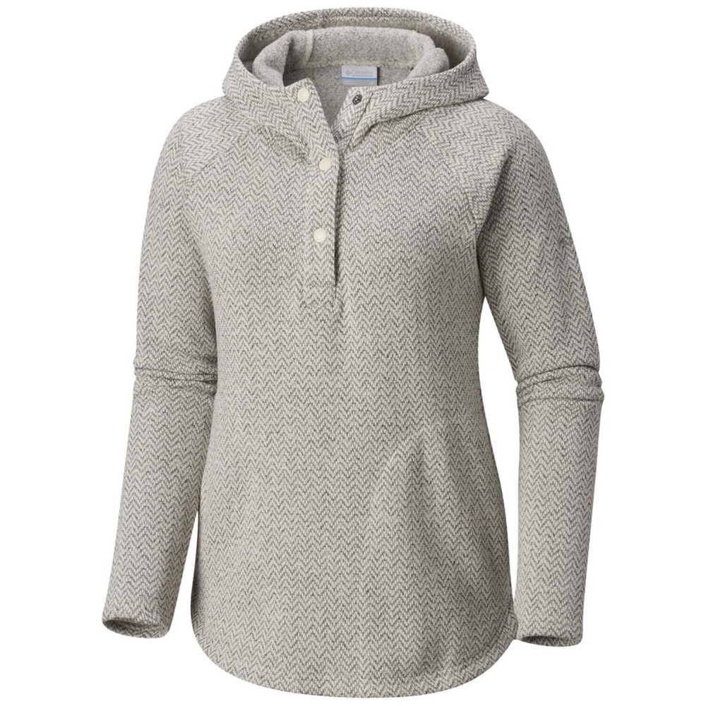 Columbia Darling Days Women’s Herringbone Hooded 1/4 Snap Fleece Pullover M